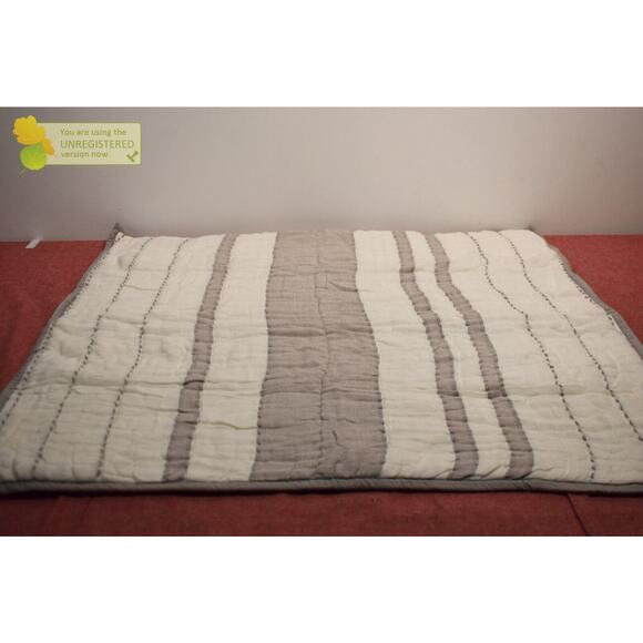 Hearth and Hand with Magnolia Gray Striped Pillow Sham Standard* (Dirt Mark) - Picture 1 of 8